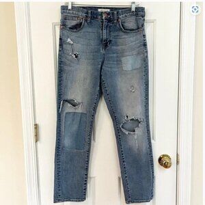 Madewell Straight Cruiser Patch Jeans